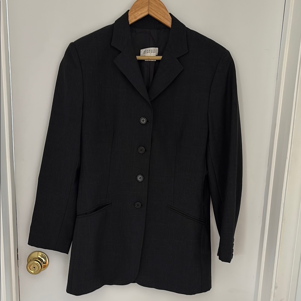 Barneys New York Black Tailored Blazer